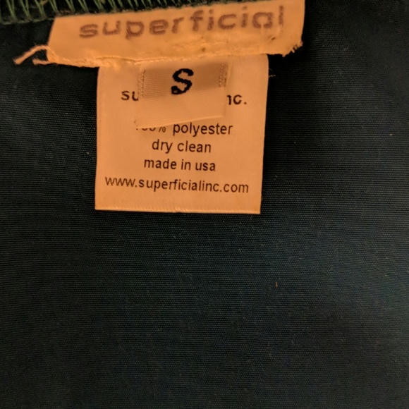 Designer hand made teal dress knee length a-line - Picture 4 of 4